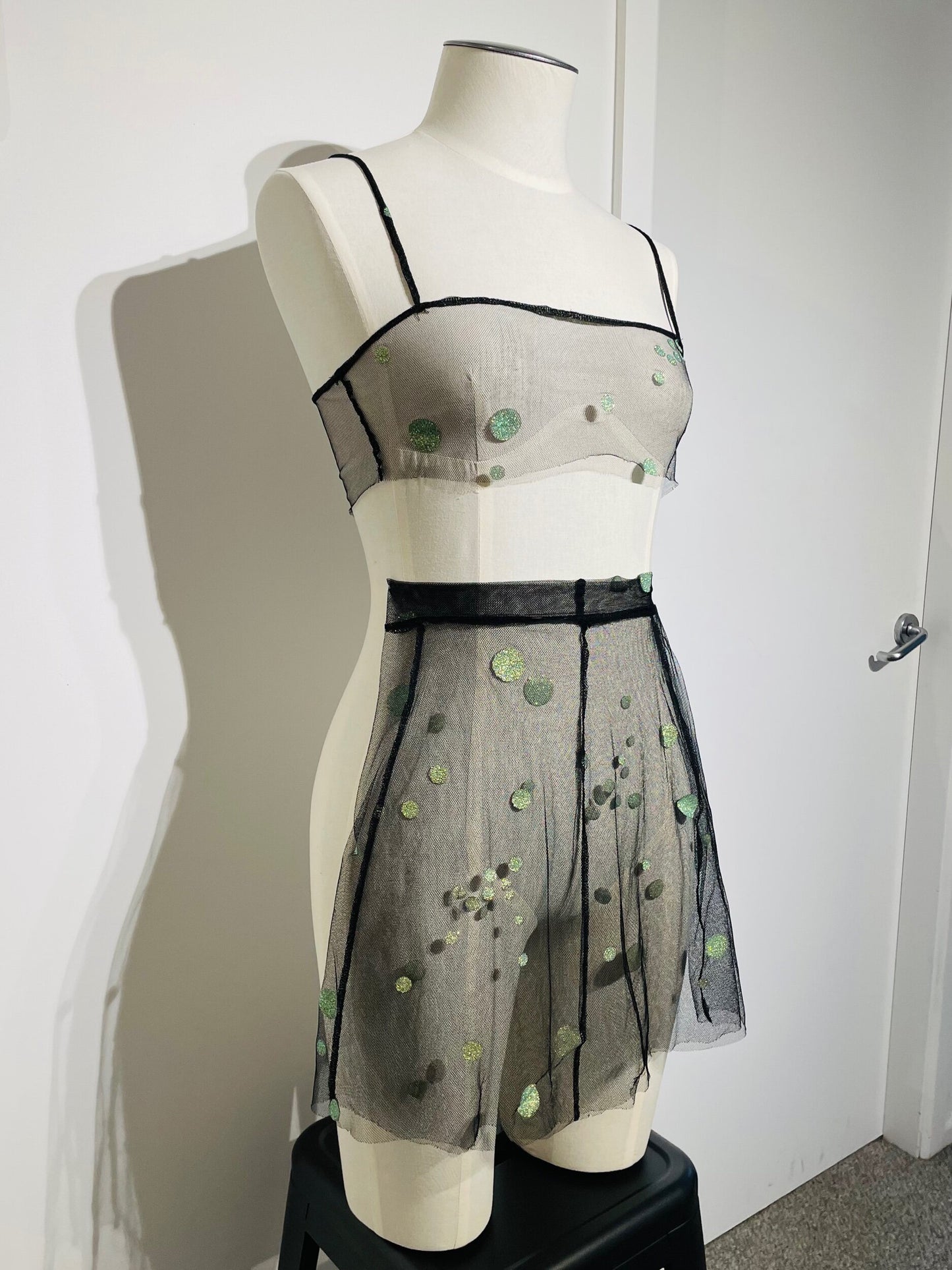 Bandeau + Base Mini Skirt Set - S