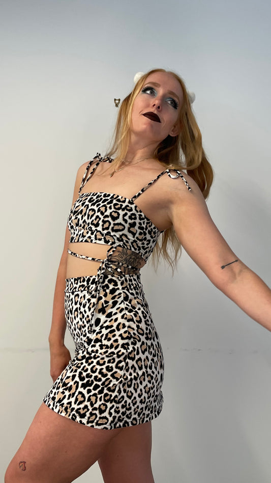 Single Strap Bandeau / S / Pale Leopard