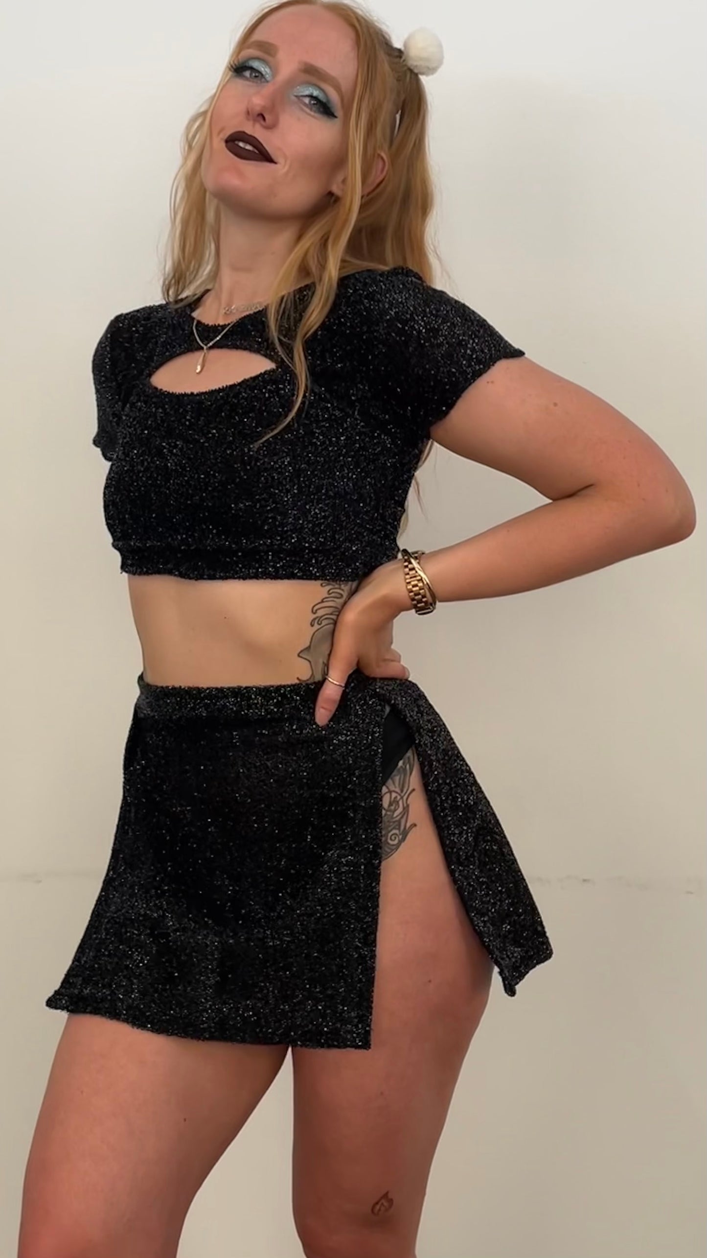 Double Slit Skirt / S / Cassette Tape