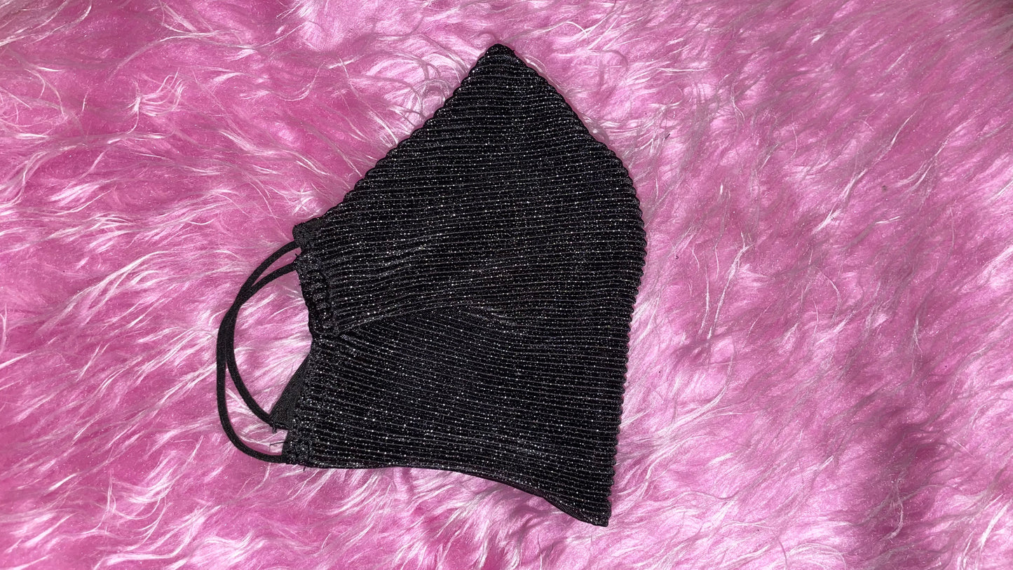 Face Mask / L / Sparkly Pleat
