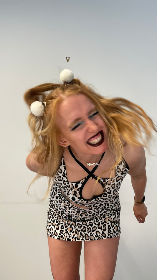 Concave Top / L / Pale Leopard