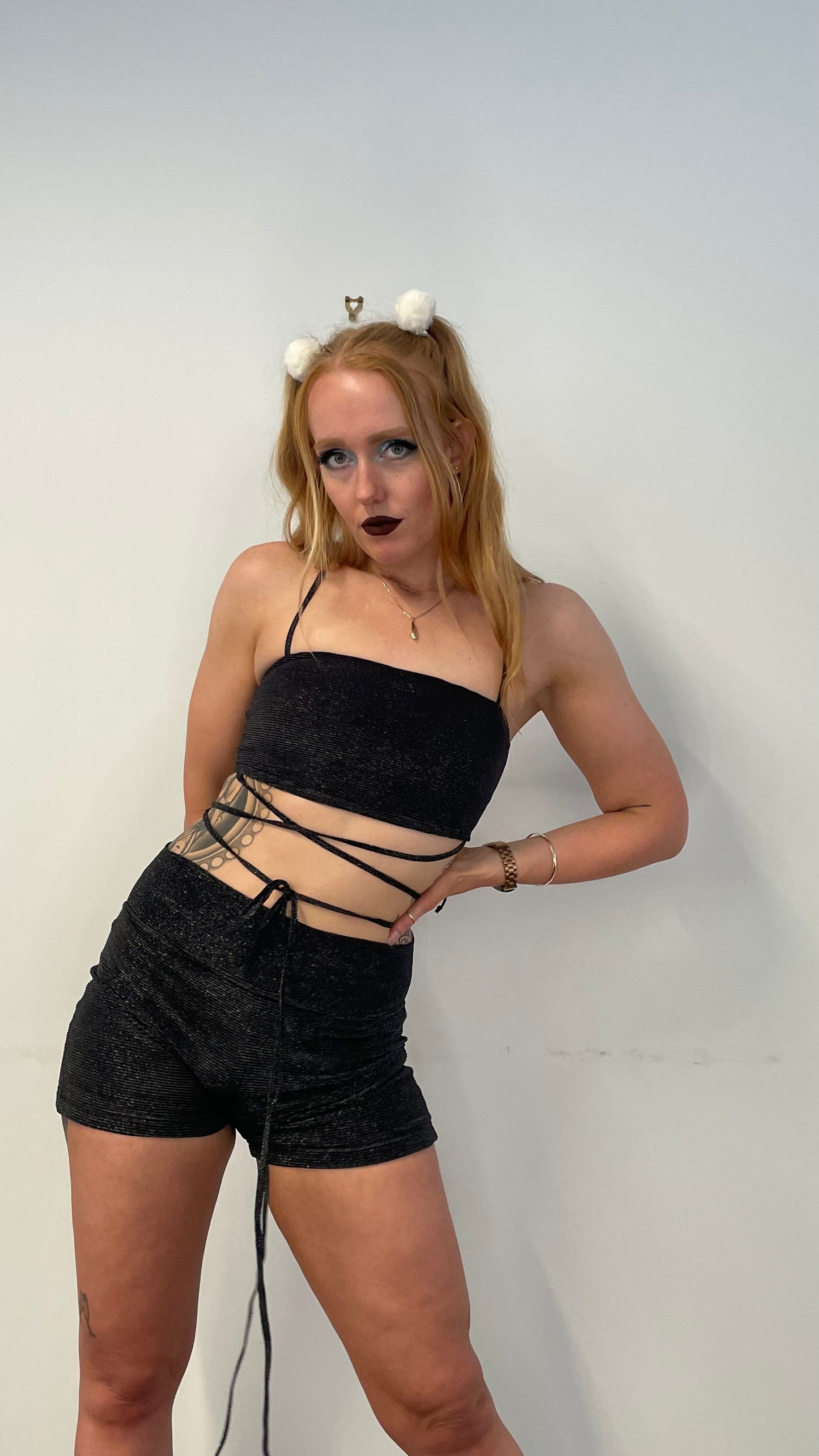 Alps Shorts / L / Black Shimmer Rib