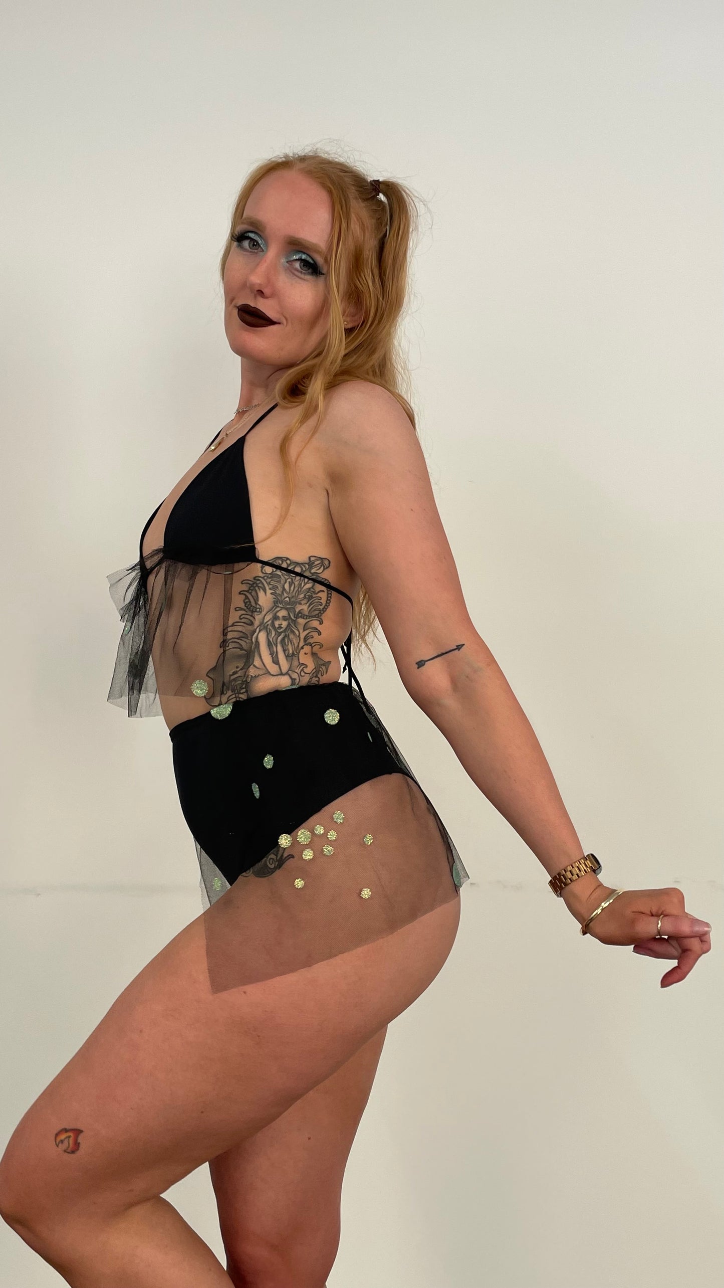 Bikini Set / S / Black with Dots