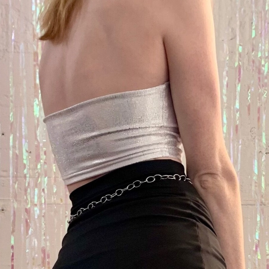 Bandeau / S / Sparkly white